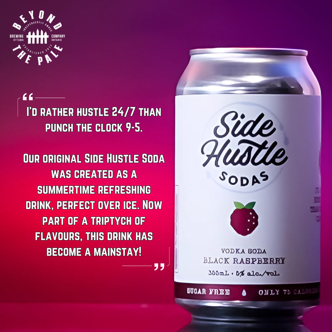 Side Hustle Soda - Black Raspberry Vodka Soda